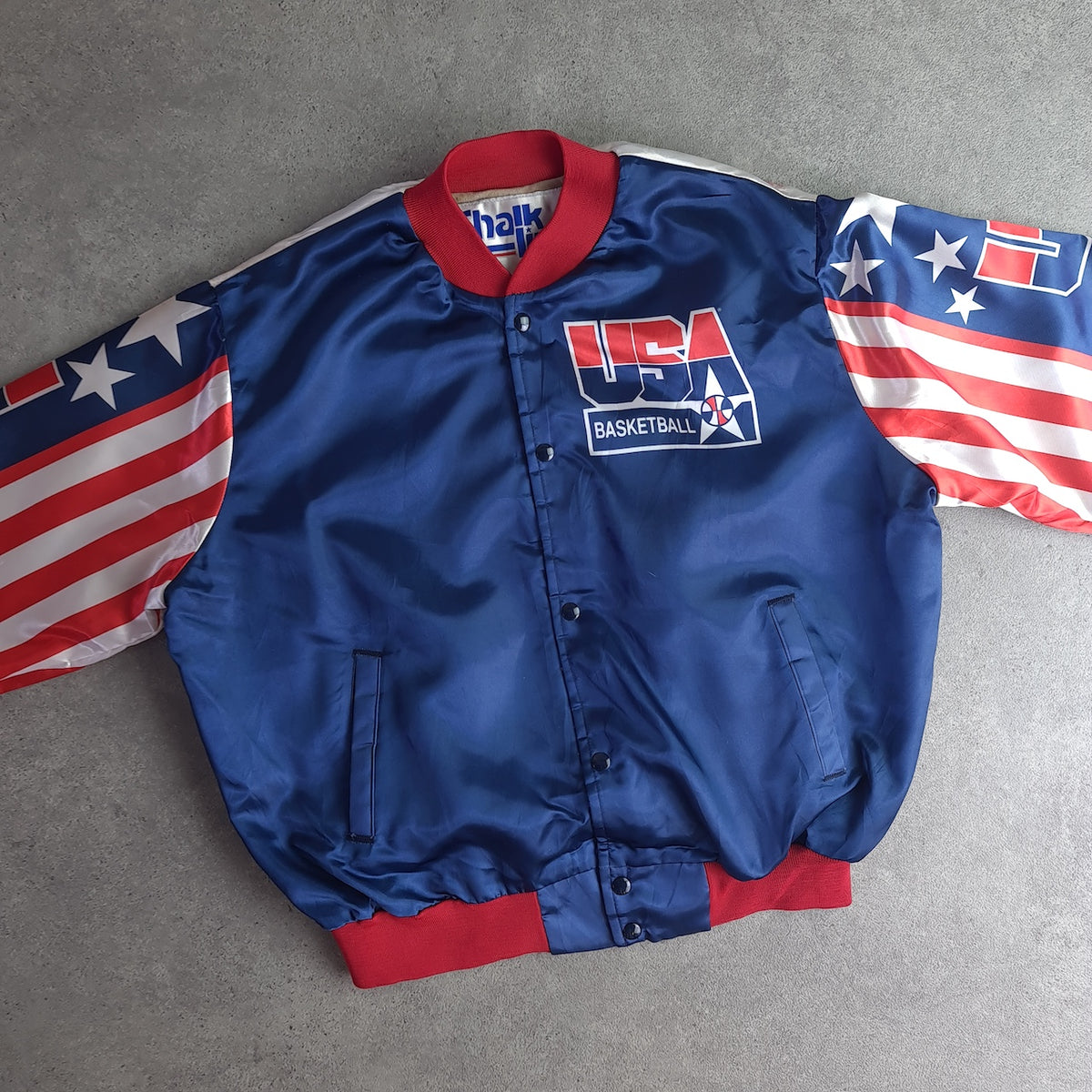 1992 Chalk Line USA Dream Team Basketball NBA Bomber Jacket