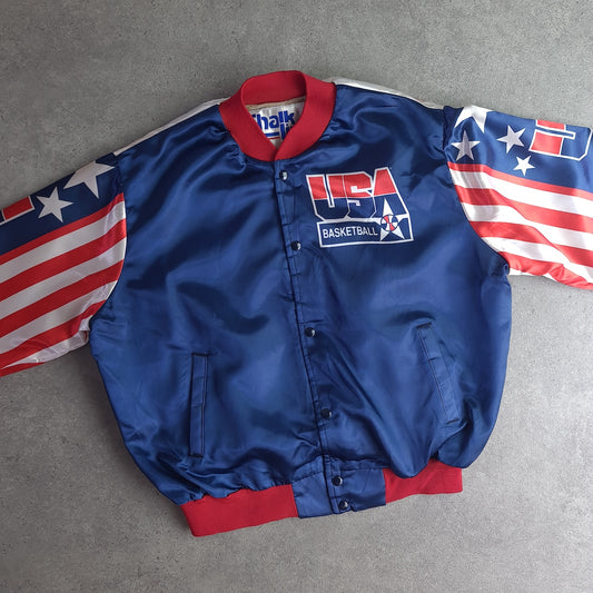 1992 Chalk Line USA Dream Team Basketball NBA Bomber Jacket