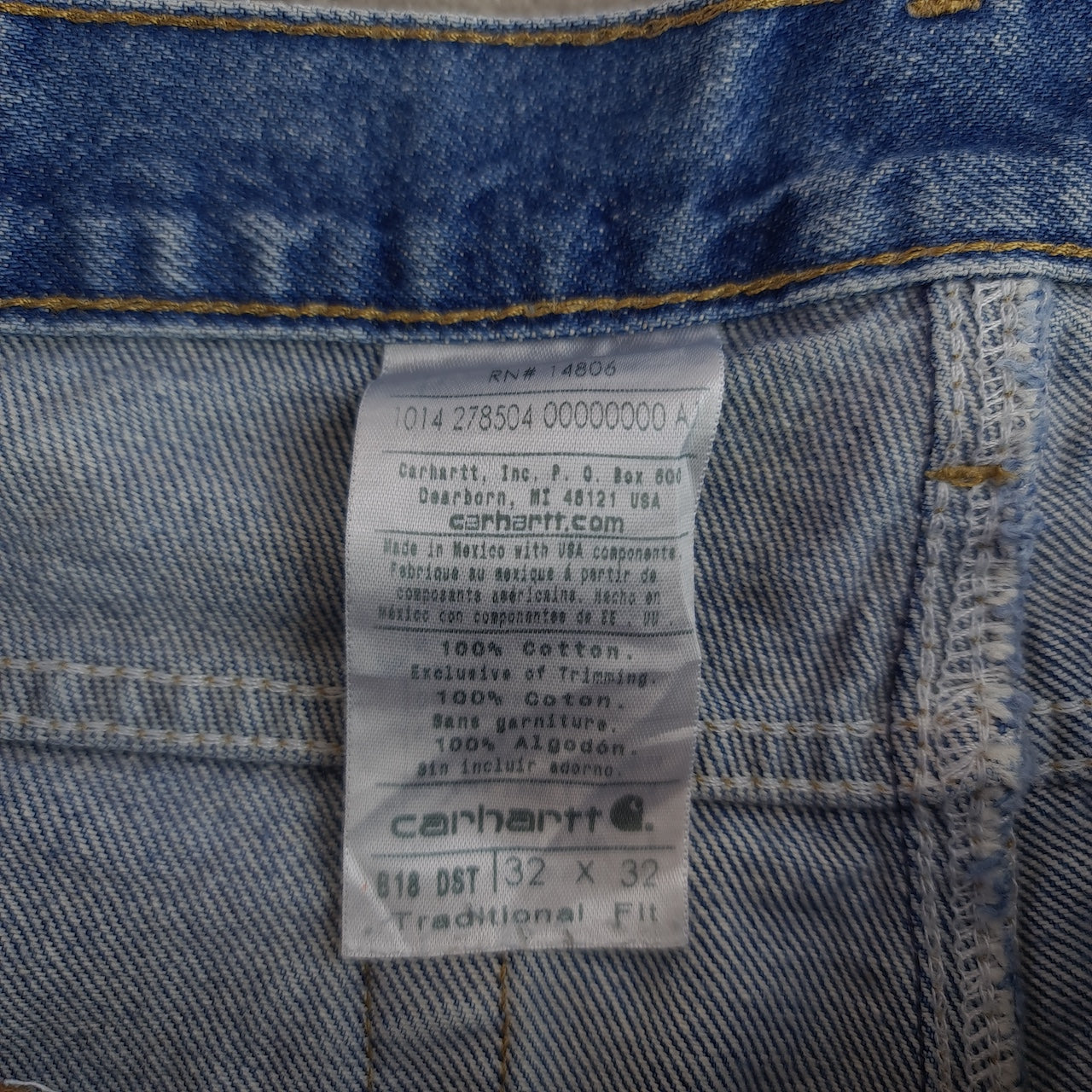 Carhartt B18 DST Mid Wash Traditional Fit Jeans