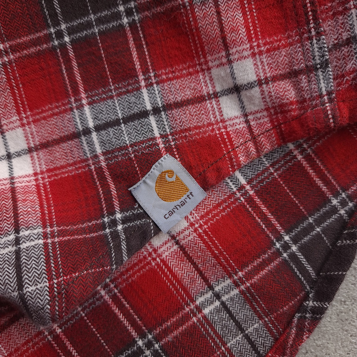 Carhartt Hubbard Heavyweight Plaid Flannel Long Sleeve Shirt