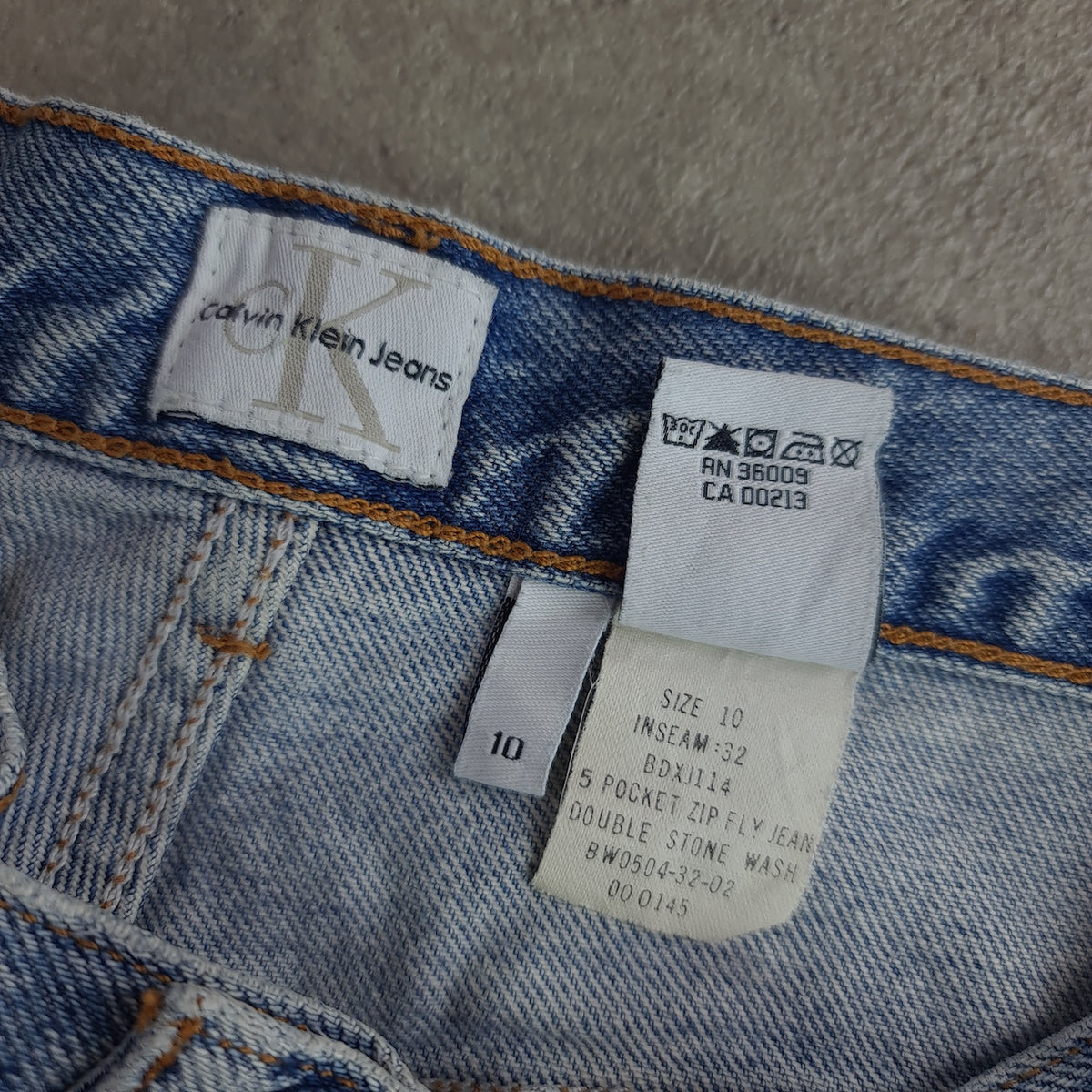 Calvin Klein Light Stone Wash High Waist Jeans