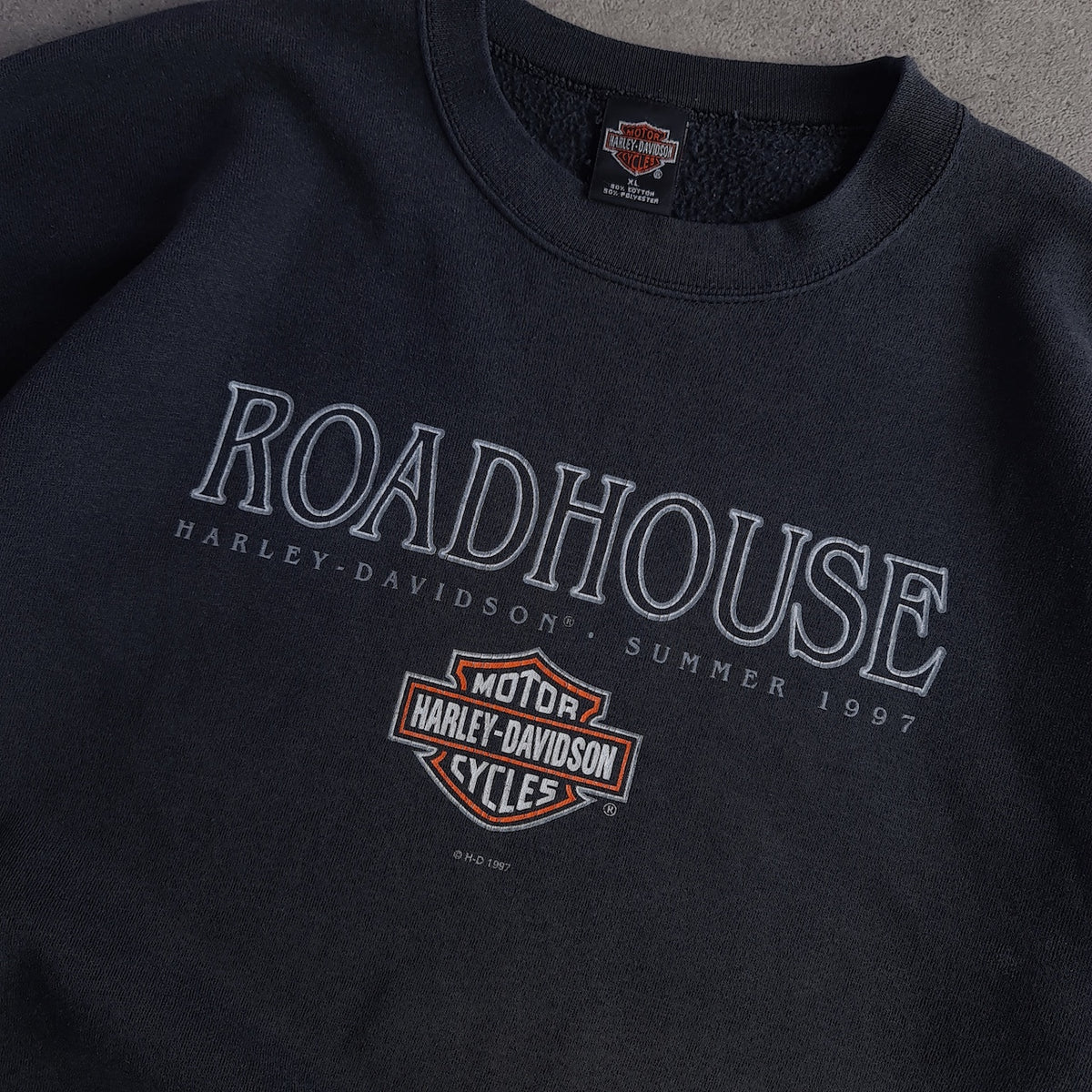 Vintage 1997 Harley Davidson Roadhouse Sweatshirt