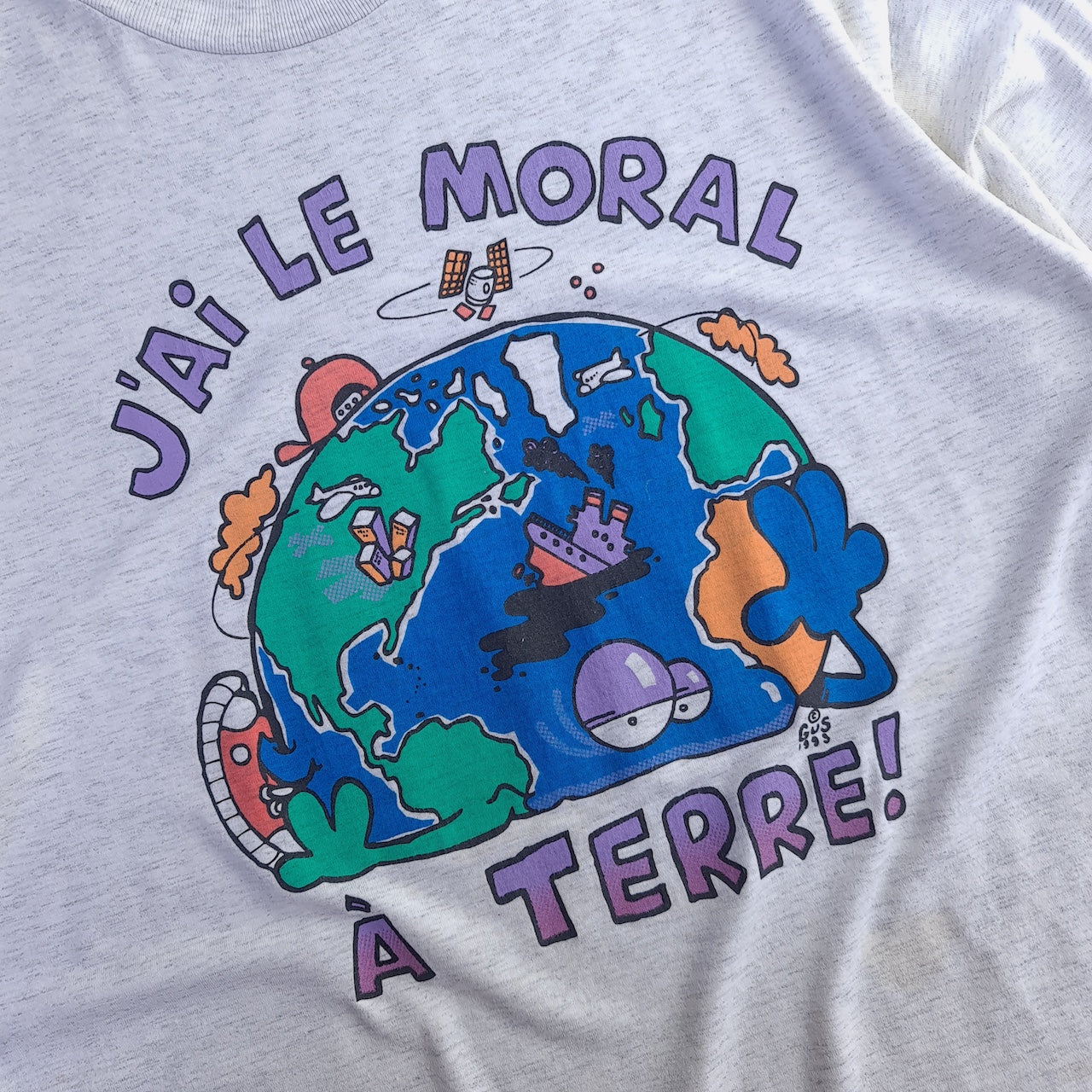 Vintage 90s J'ai Moral A Tere Single Stitch T-Shirt