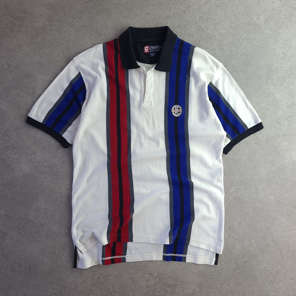 Vintage 90s Ralph Lauren CHAPS Striped Polo Shirt