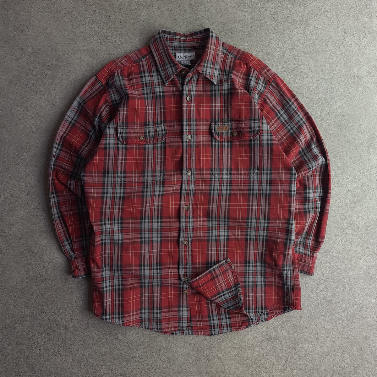 Y2K Carhartt Plaid Flannel Long Sleeve Shirt