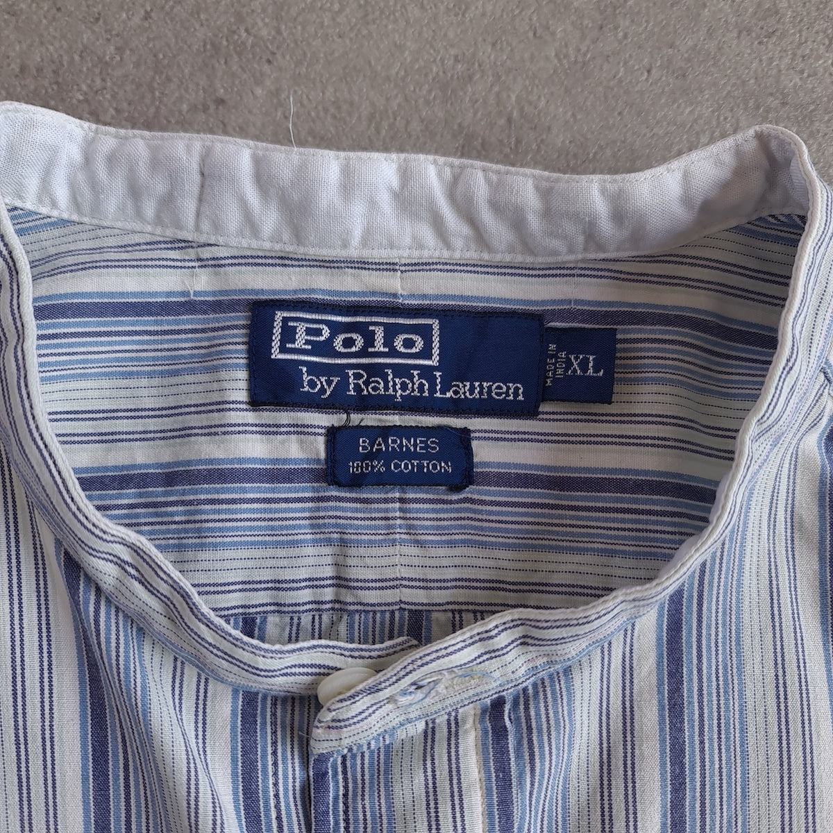 Ralph Lauren Barnes Henley Collar Striped Shirt