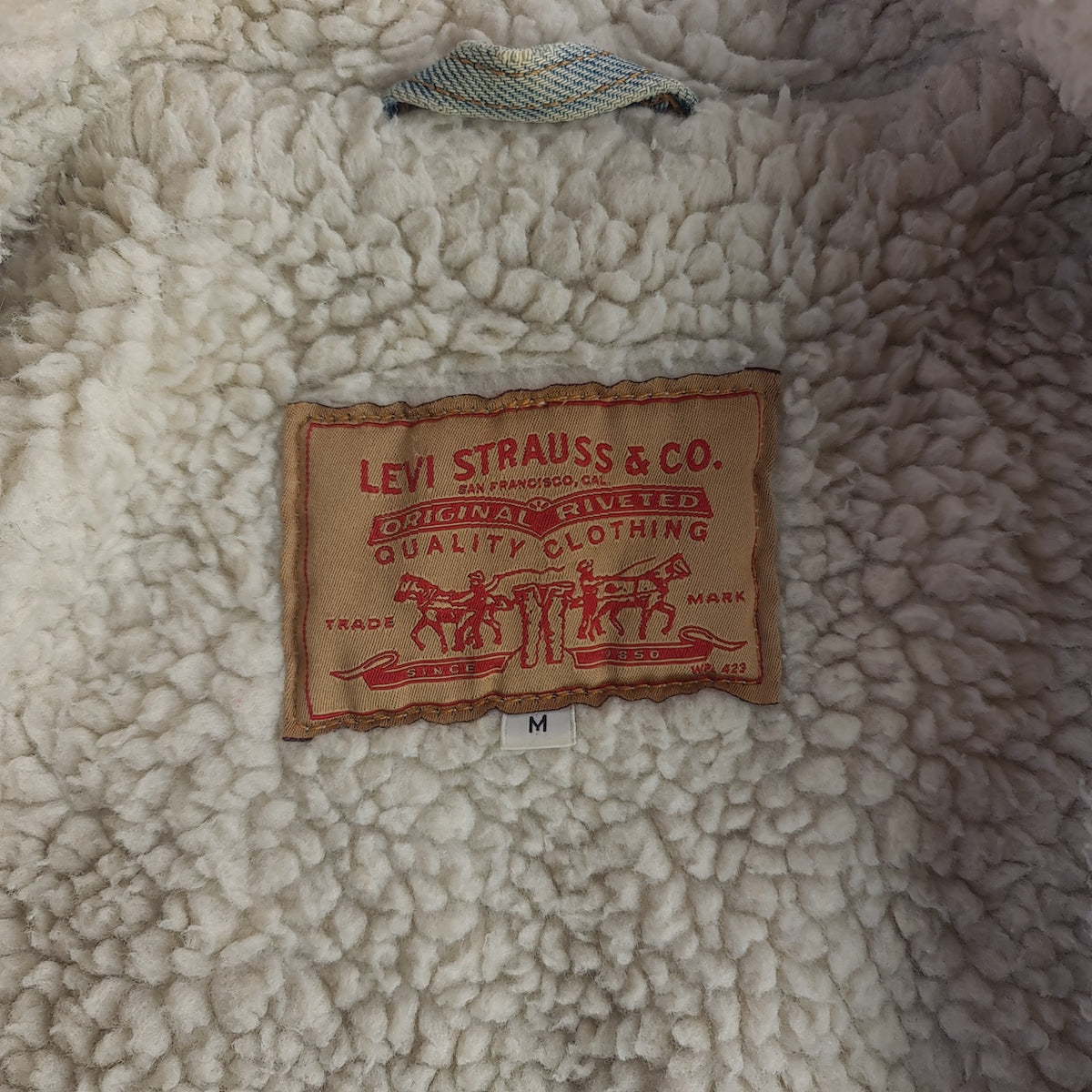 Vintage Levi's Distressed Sherpa Denim Jacket
