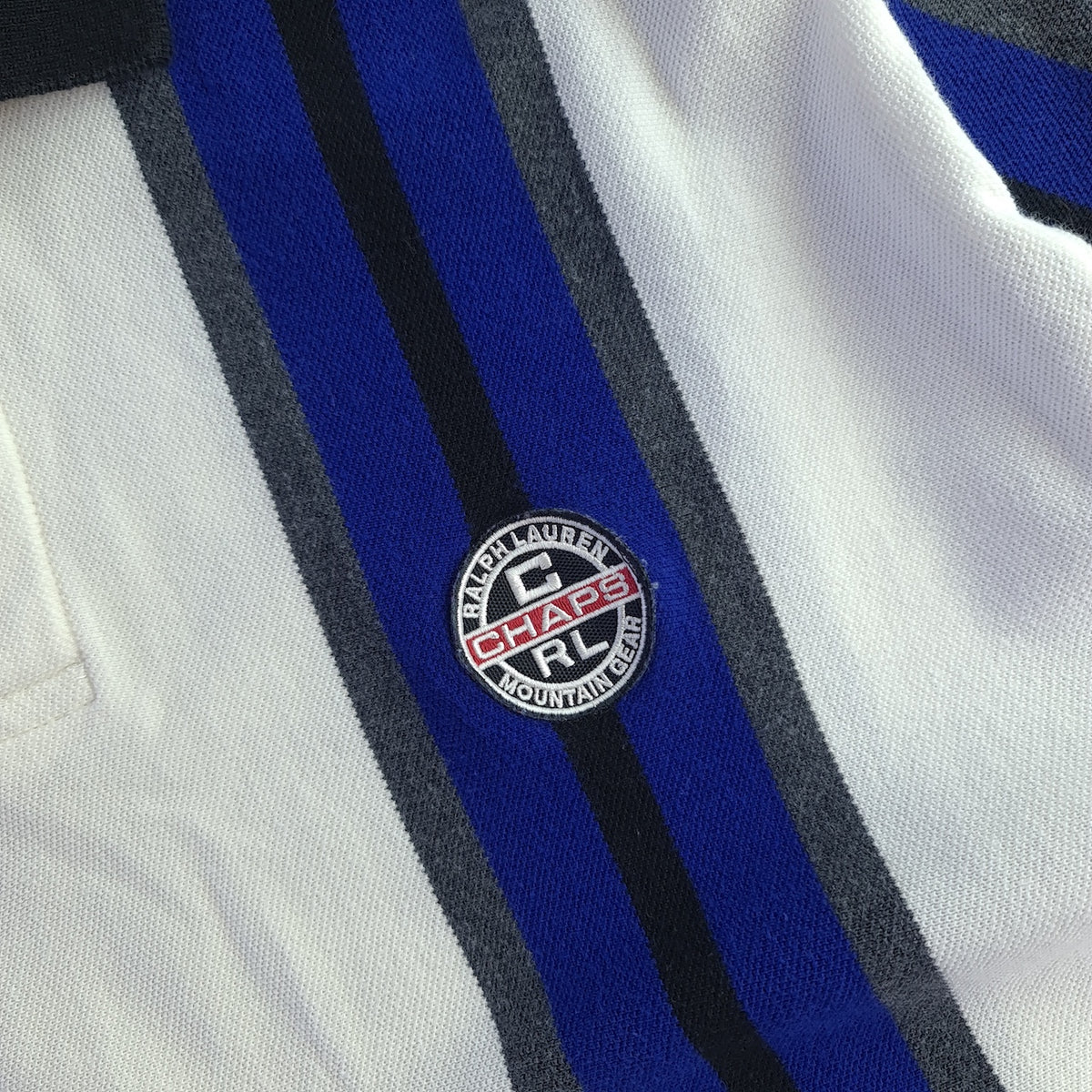 Vintage 90s Ralph Lauren CHAPS Striped Polo Shirt