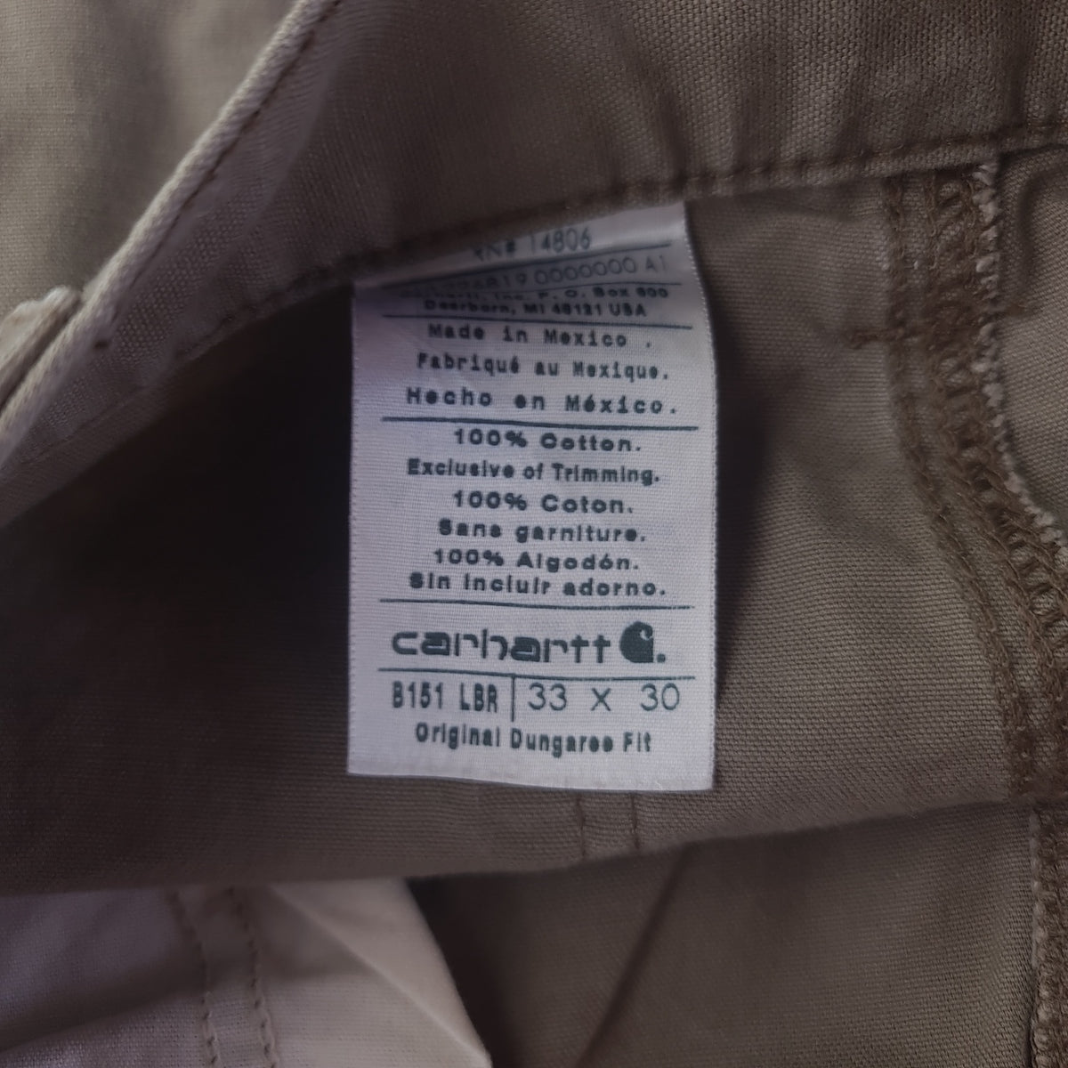 Vintage Carhartt Original Dungaree Fit Jeans
