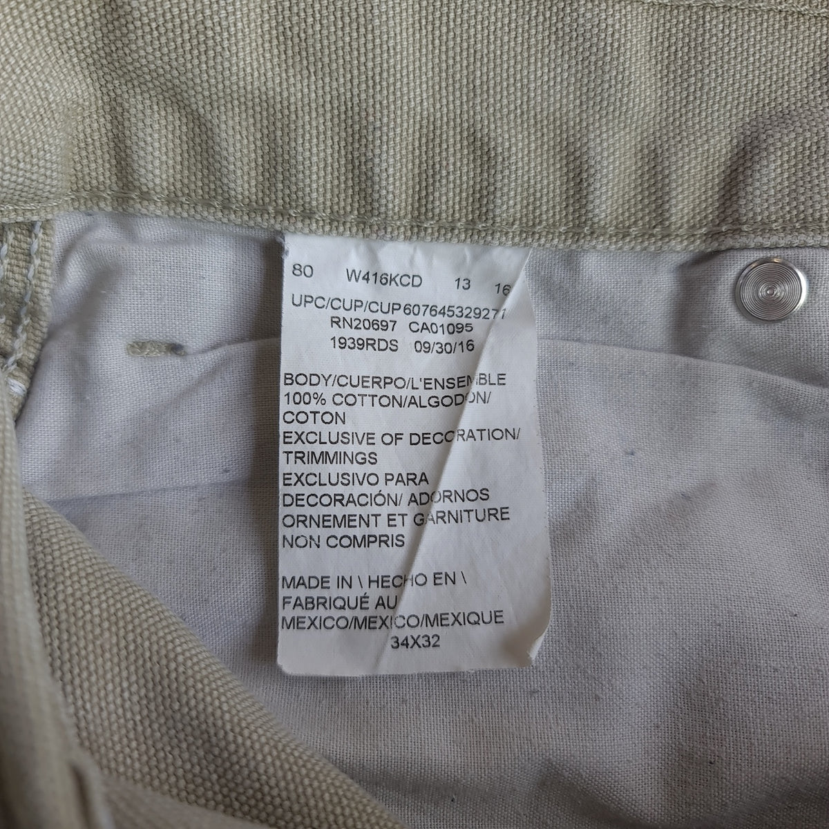 Dickies Distressed Duck Canvas Carpenter Pants