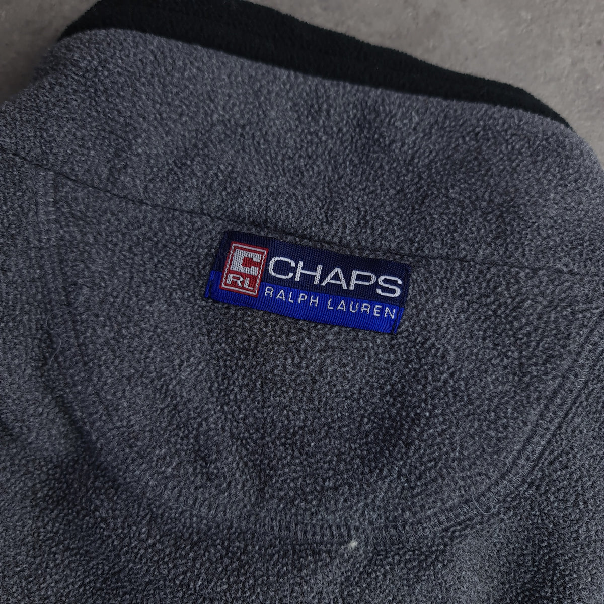 Vintage Ralph Lauren Chaps Spell Out Fleece Quarter Zip