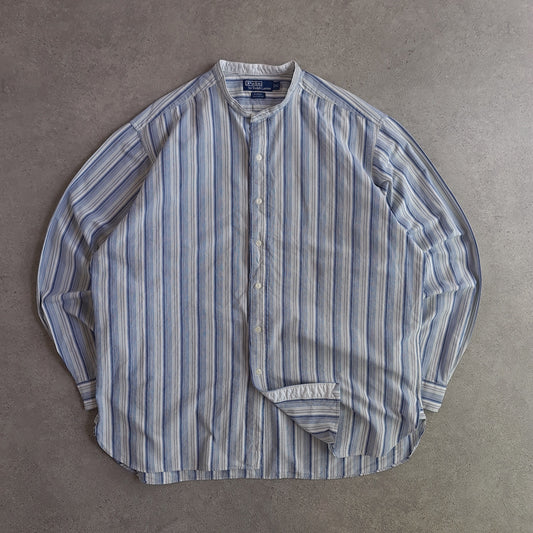 Ralph Lauren Barnes Henley Collar Striped Shirt