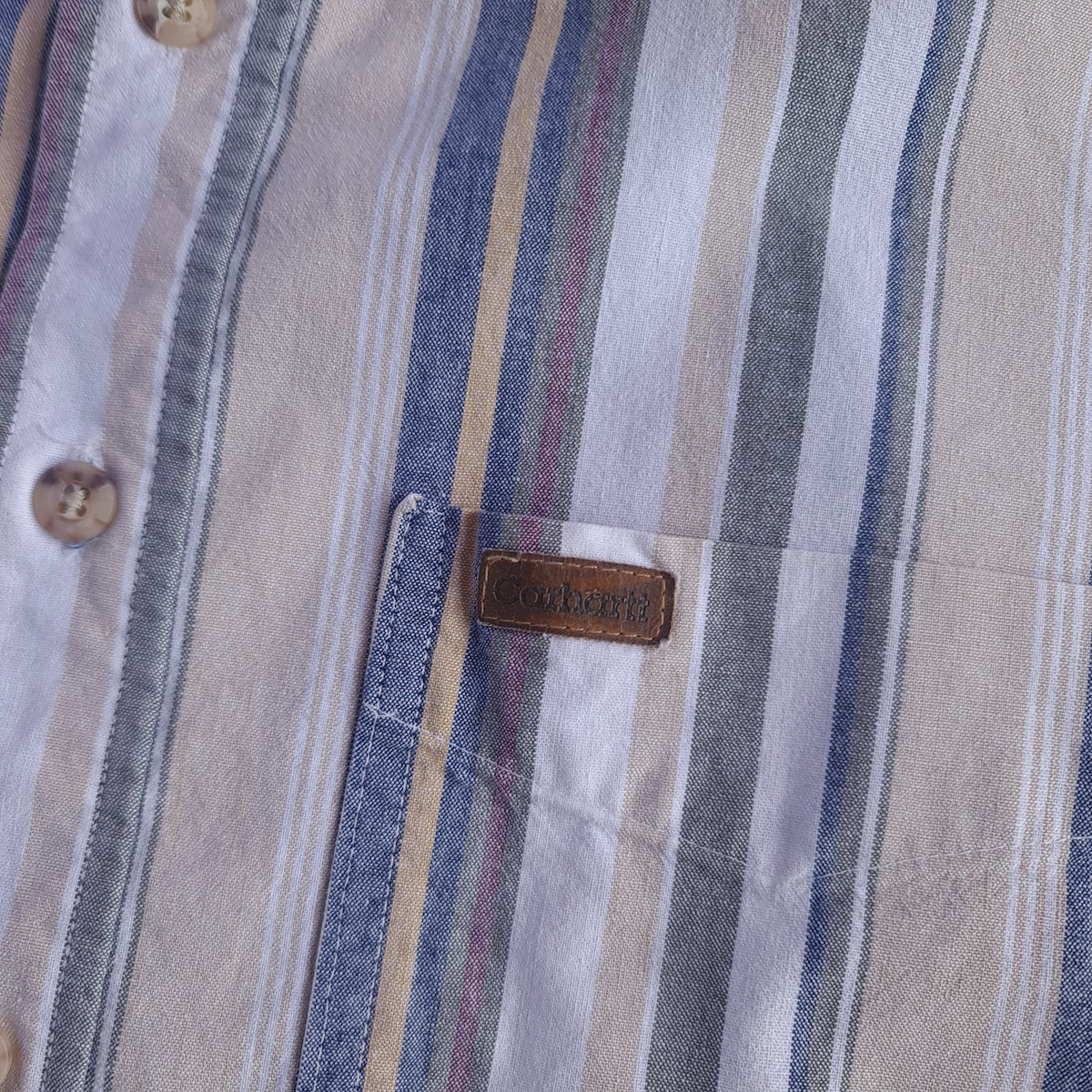 Vintage Carhartt Short Sleeve Striped Shirt