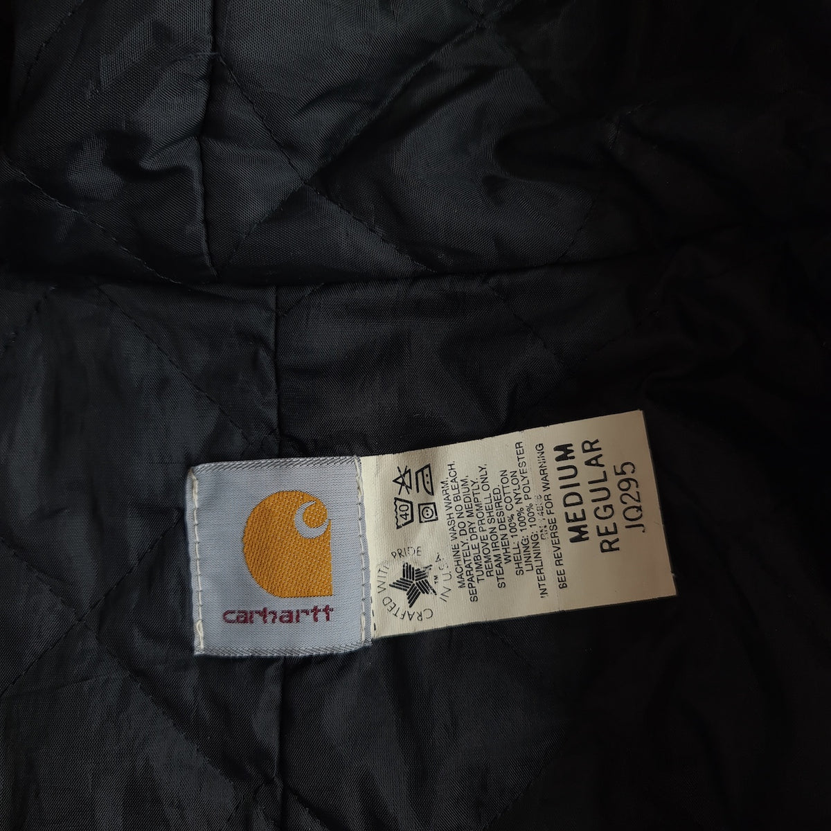Vintage 90s Carhartt Active Quilt Lined Hooded Jacket