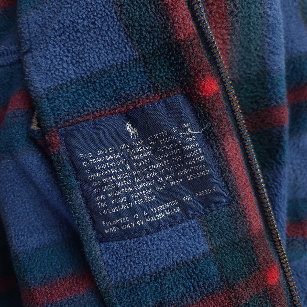 Vintage Ralph Lauren Check Harrington Polartec Fleece Jacket