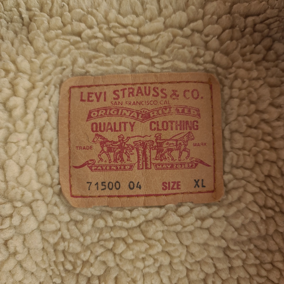 Vintage Levi's Distressed Sherpa Denim Jacket