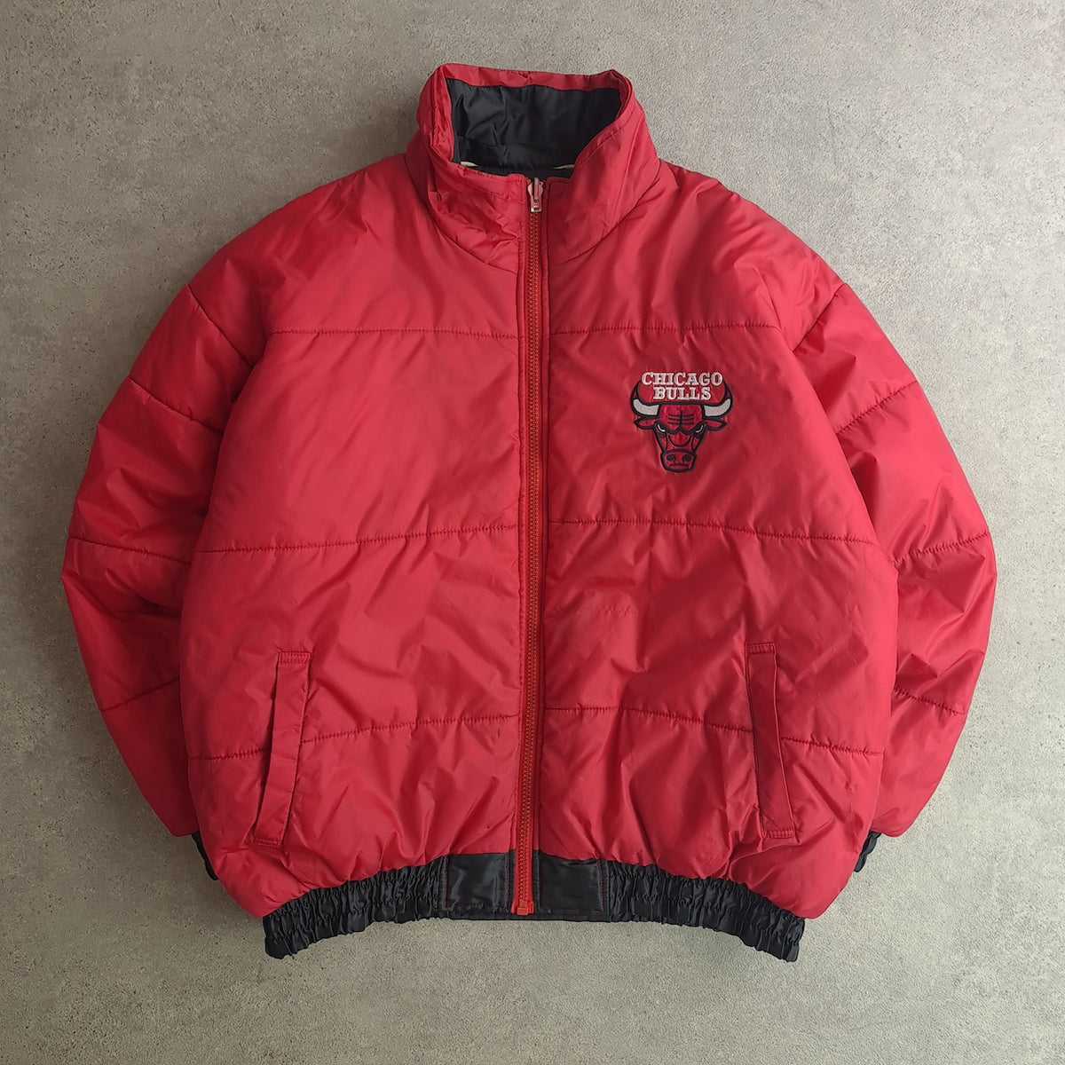 Vintage 90s NBA Chicago Bulls Reversible Puffer Coat