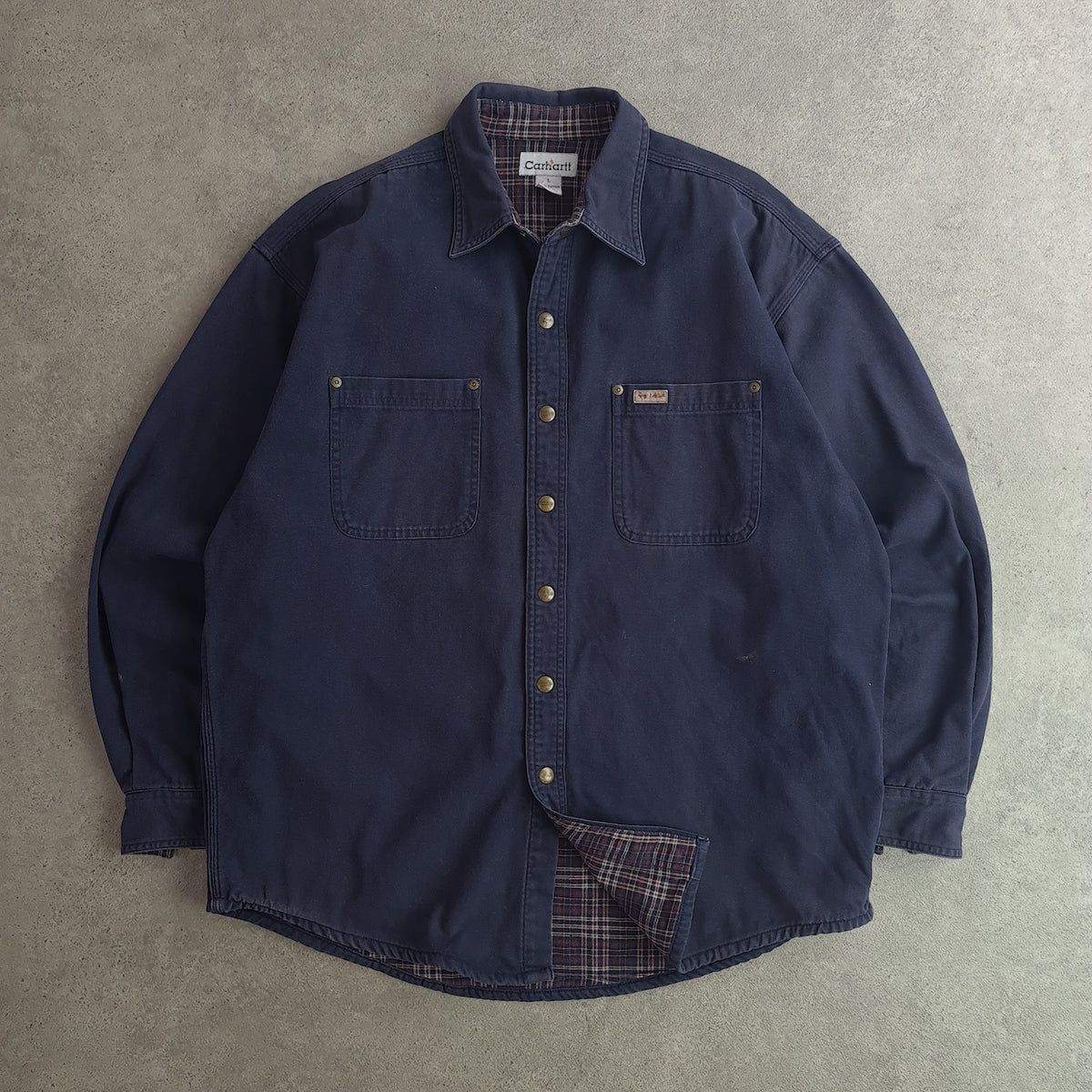Carhartt Denim Snap Front Shirt Jacket