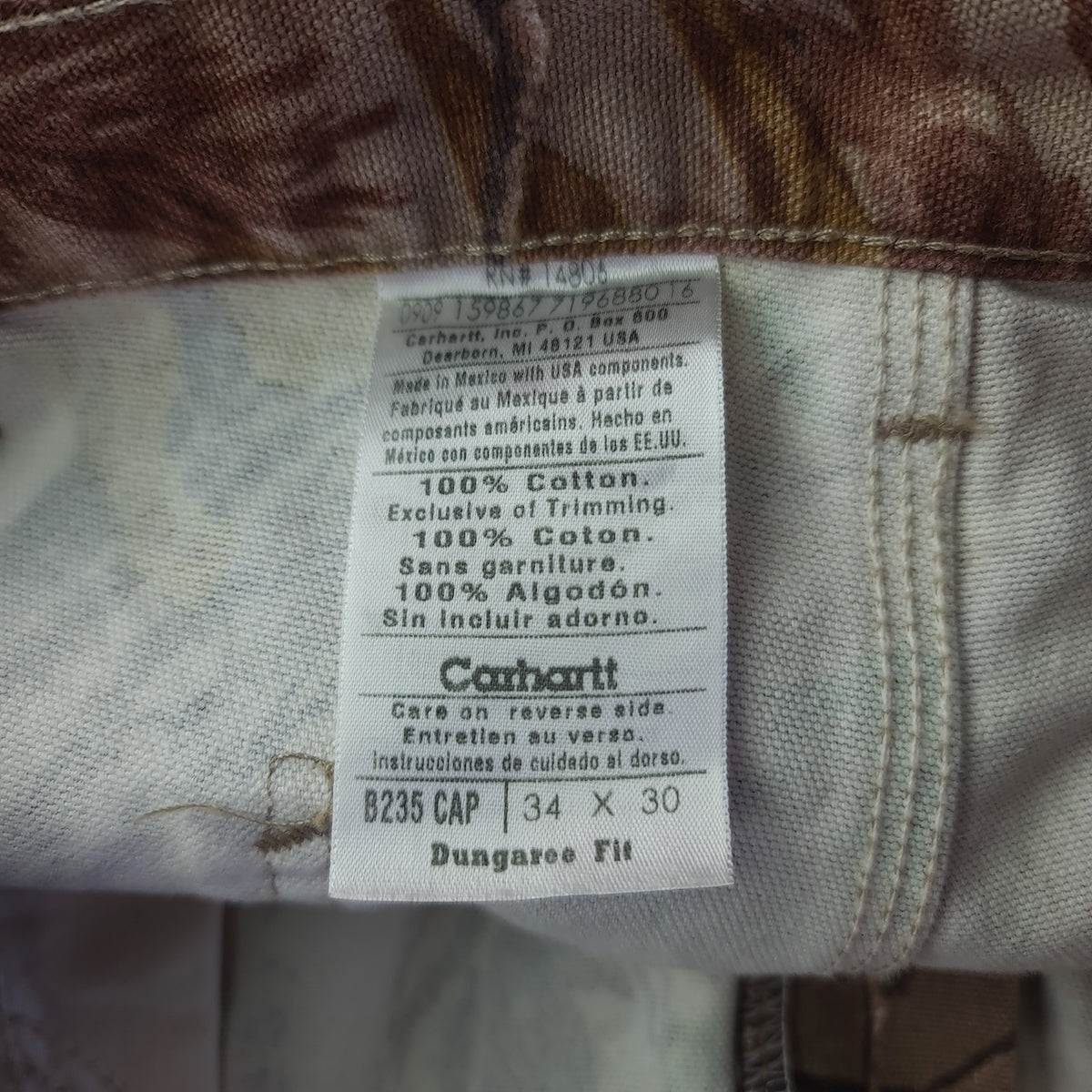 Y2K Carhartt B235 CAP Realtree Camo Carpenter Pants