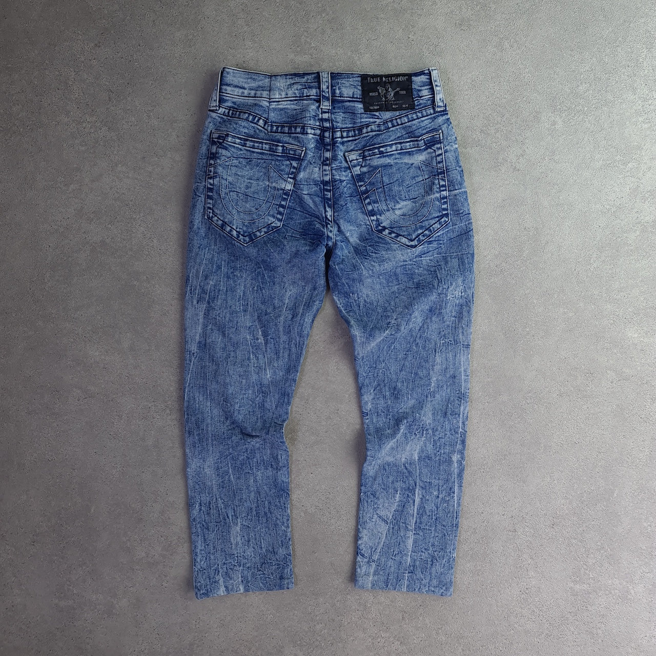 Y2K True Religion Geno Relaxed Slim Acid Wash Jeans