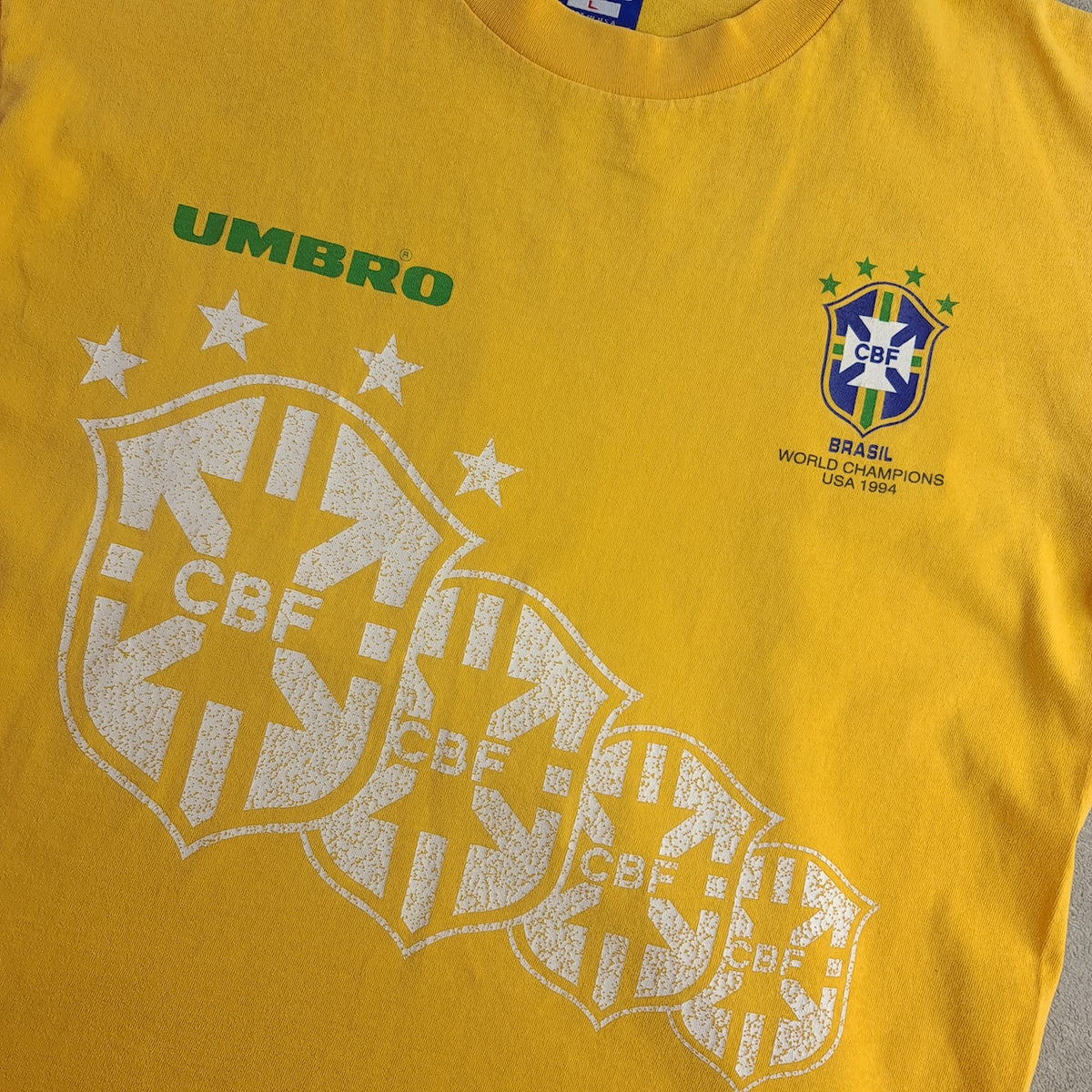 Vintage Umbro Brasil USA 1994 World Champions T-Shirt