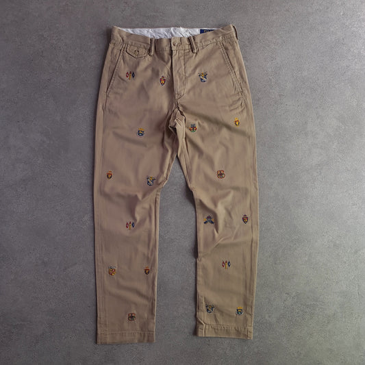 Polo Ralph Lauren Bedford Straight Fit Embroidered Chino Trousers