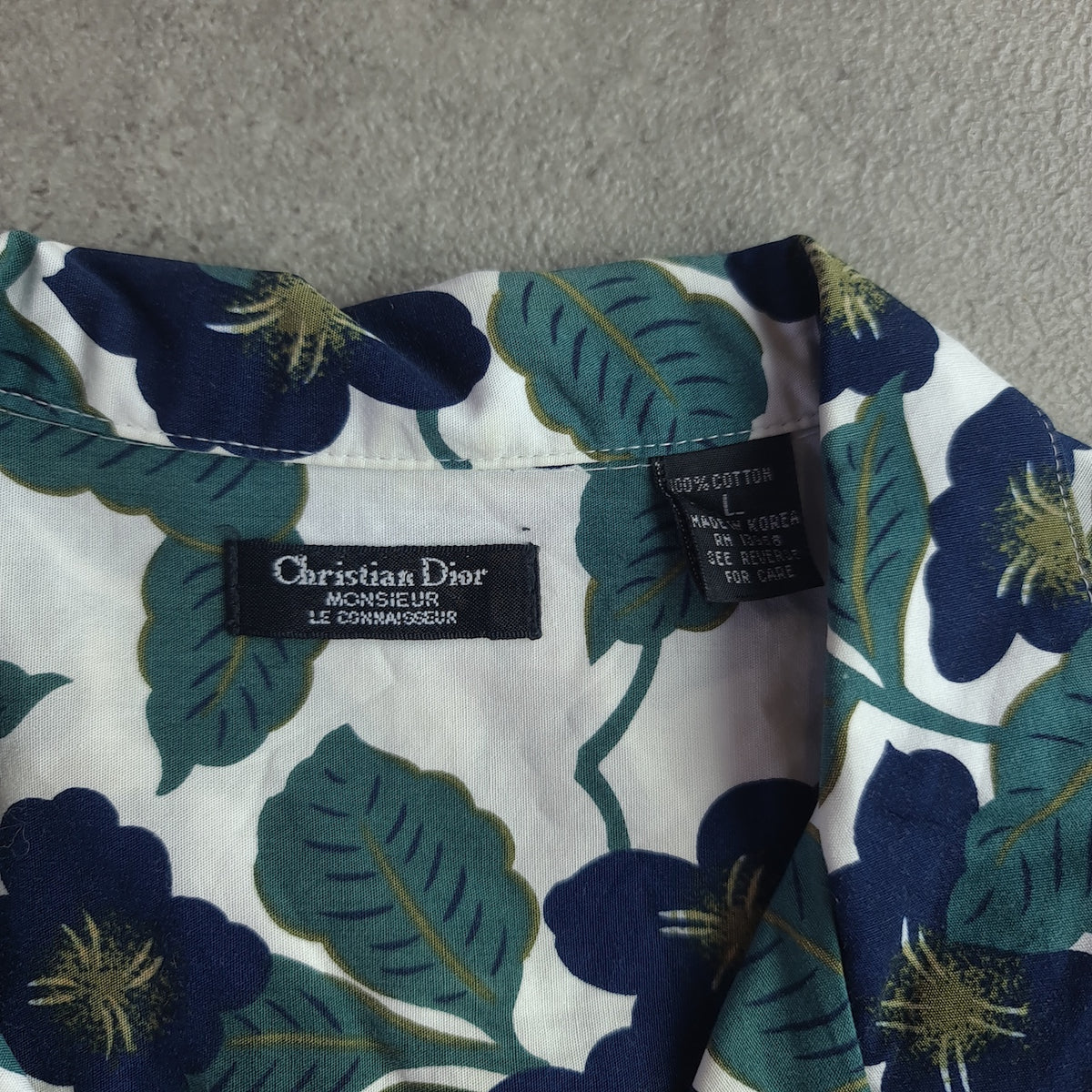 Rare Vintage 90s Christian Dior Monsieur Floral Shirt