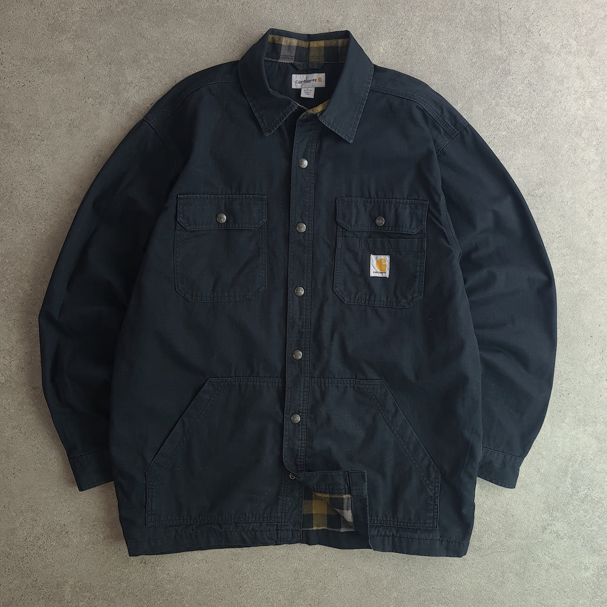 Carhartt Denim Snap Front Shirt Jacket
