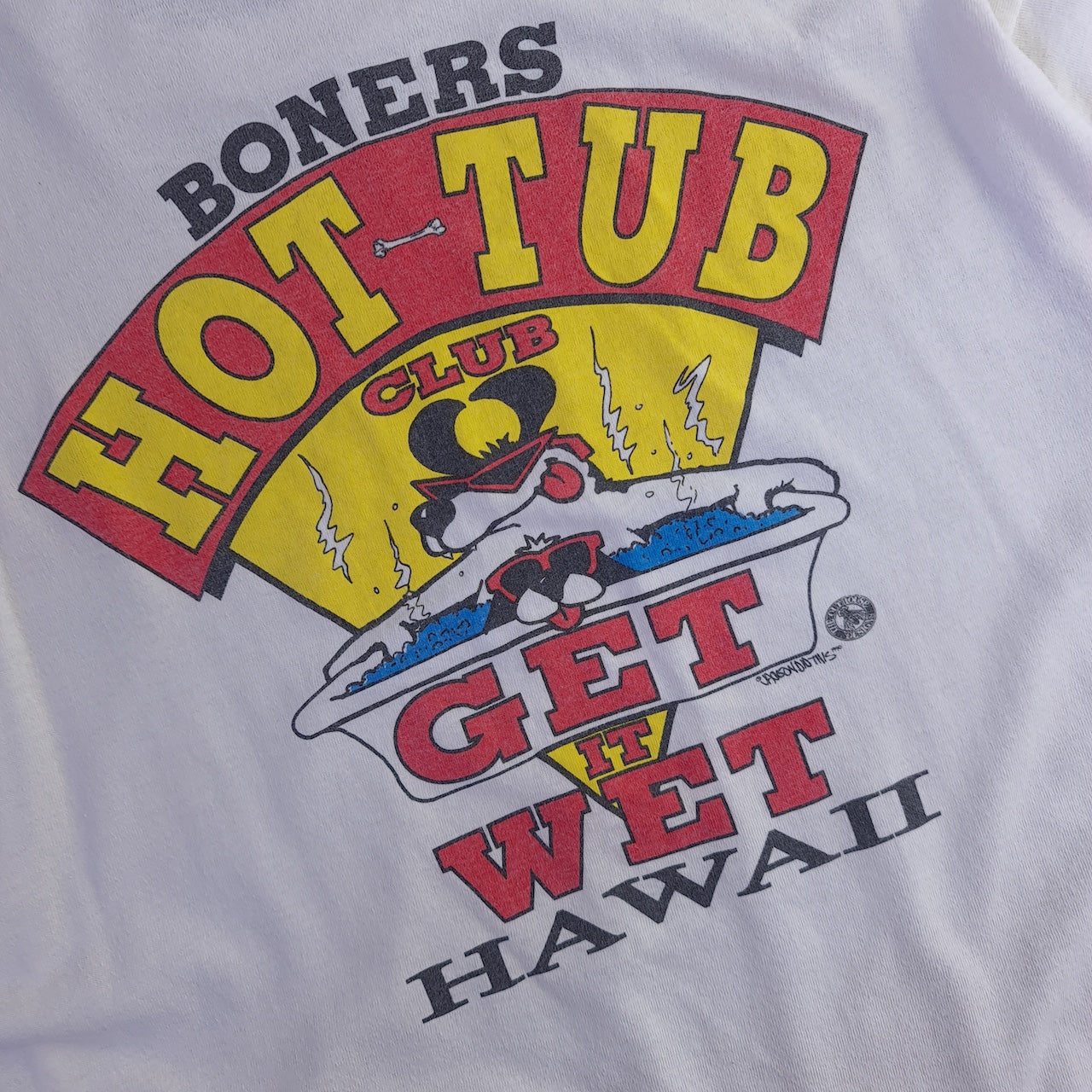 Vintage Boners Hot Tub Club Get It Wet Back Print T-Shirt
