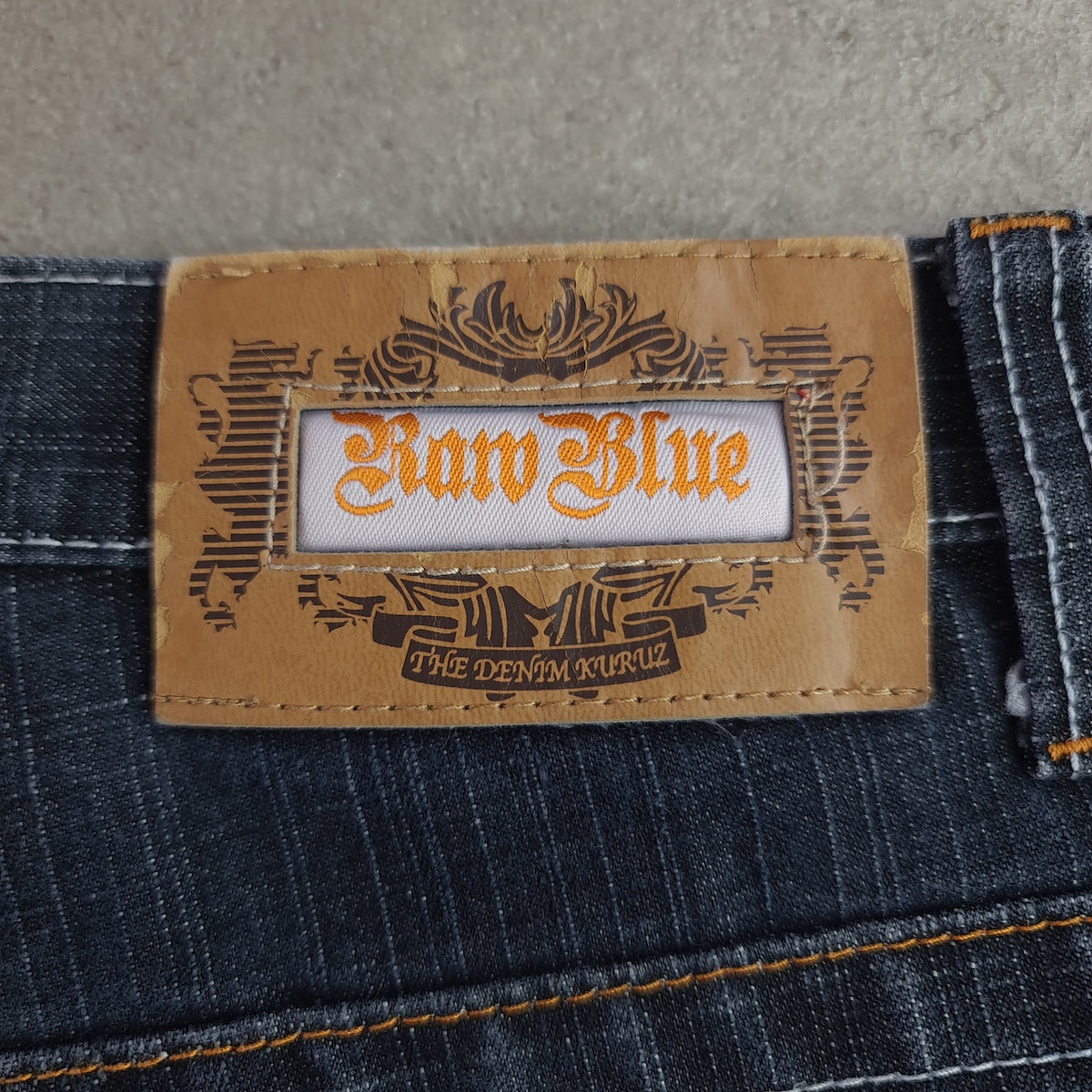 Vintage Y2K Raw Blue Embroidered Denim Jorts