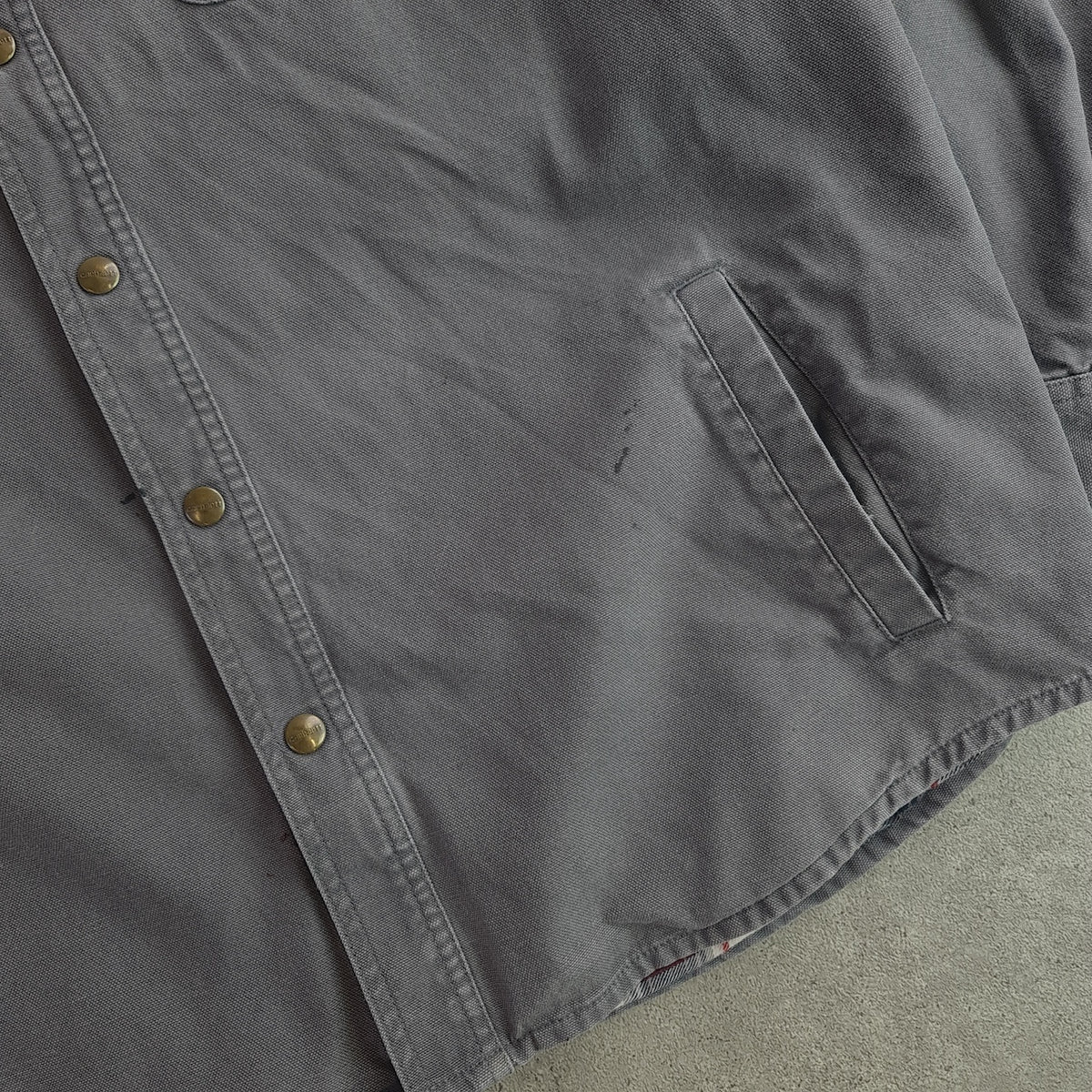 Carhartt Denim Snap Front Shirt Jacket