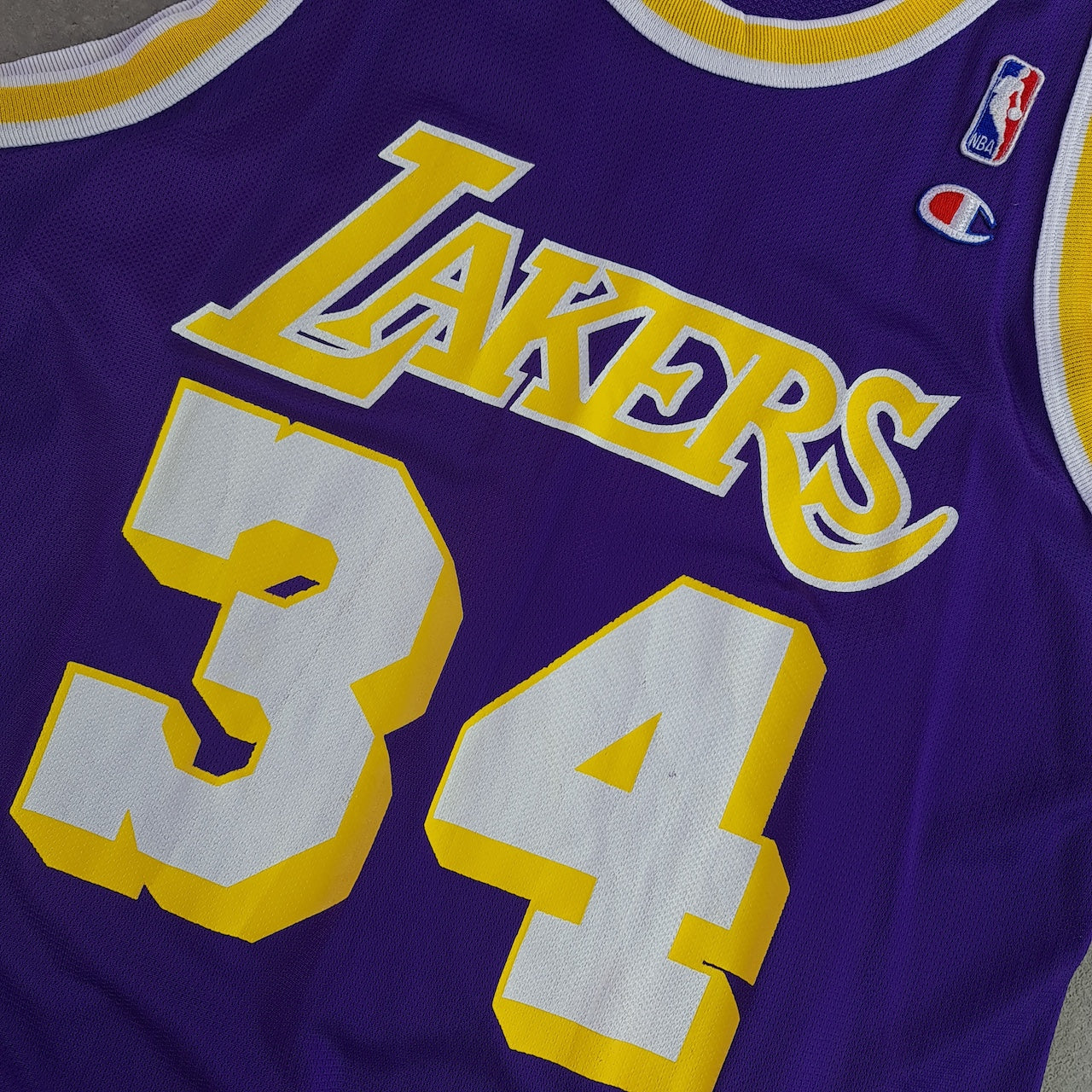 LA Lakers Champion NBA Basketball Jersey - O'Neal 34