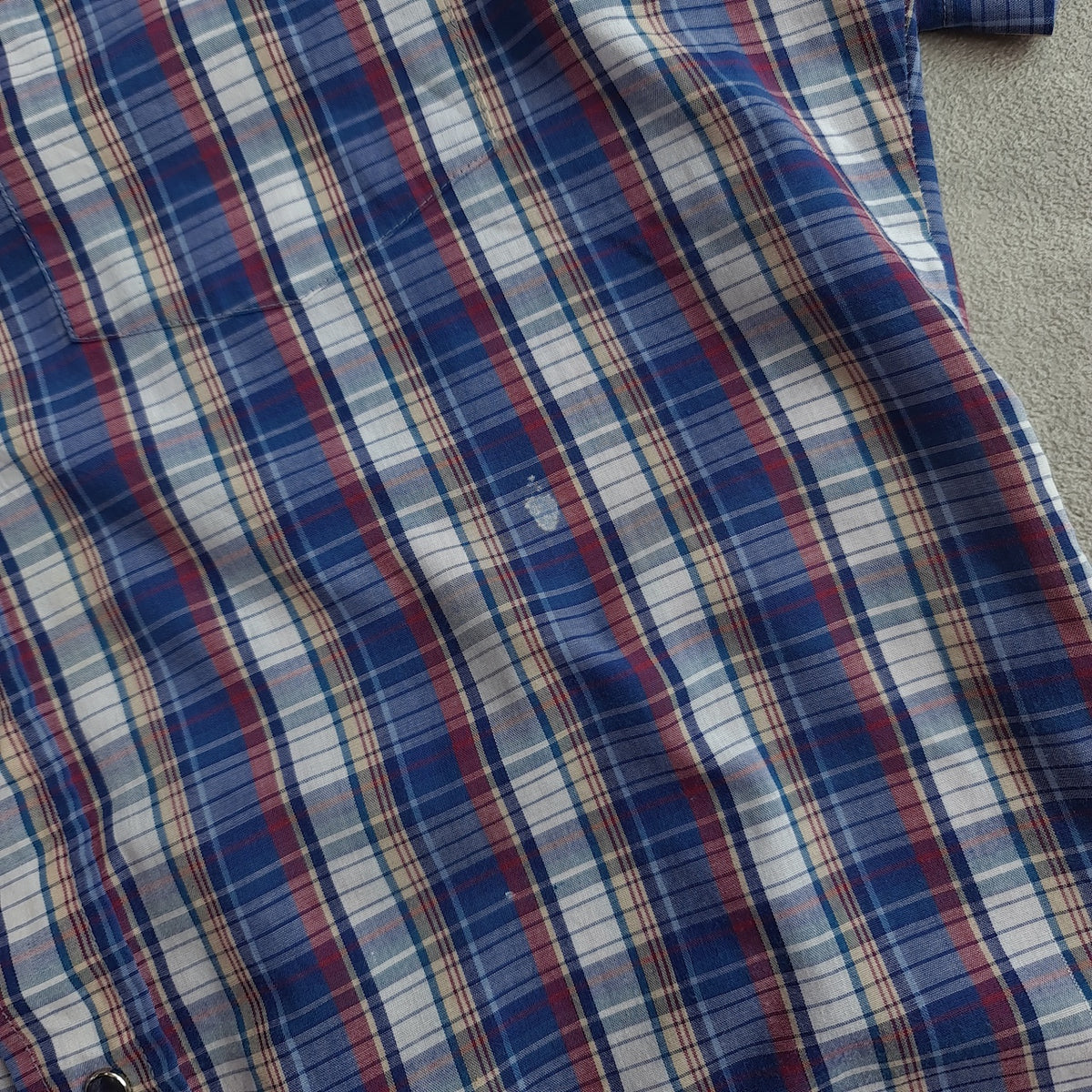 Levi's Check Short Sleeve Pearl Snap Western Shirt
