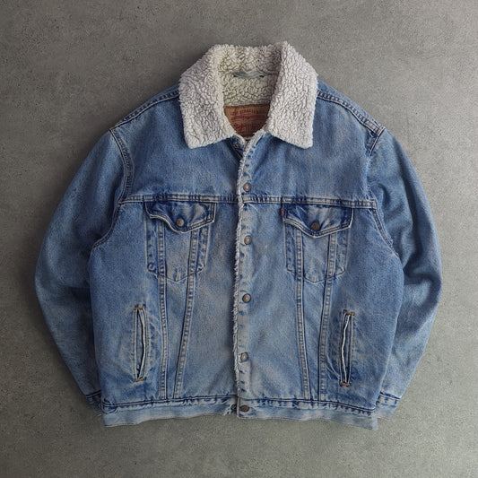 Vintage Levi's Distressed Sherpa Denim Jacket