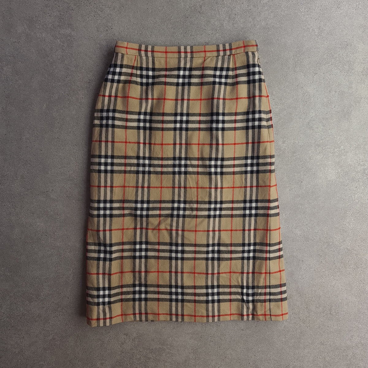 Vintage 90s Burberrys 100% Wool Skirt