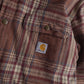 Carhartt Relaxed Fit Sherpa Lined Flannel Check Shirt Jacket