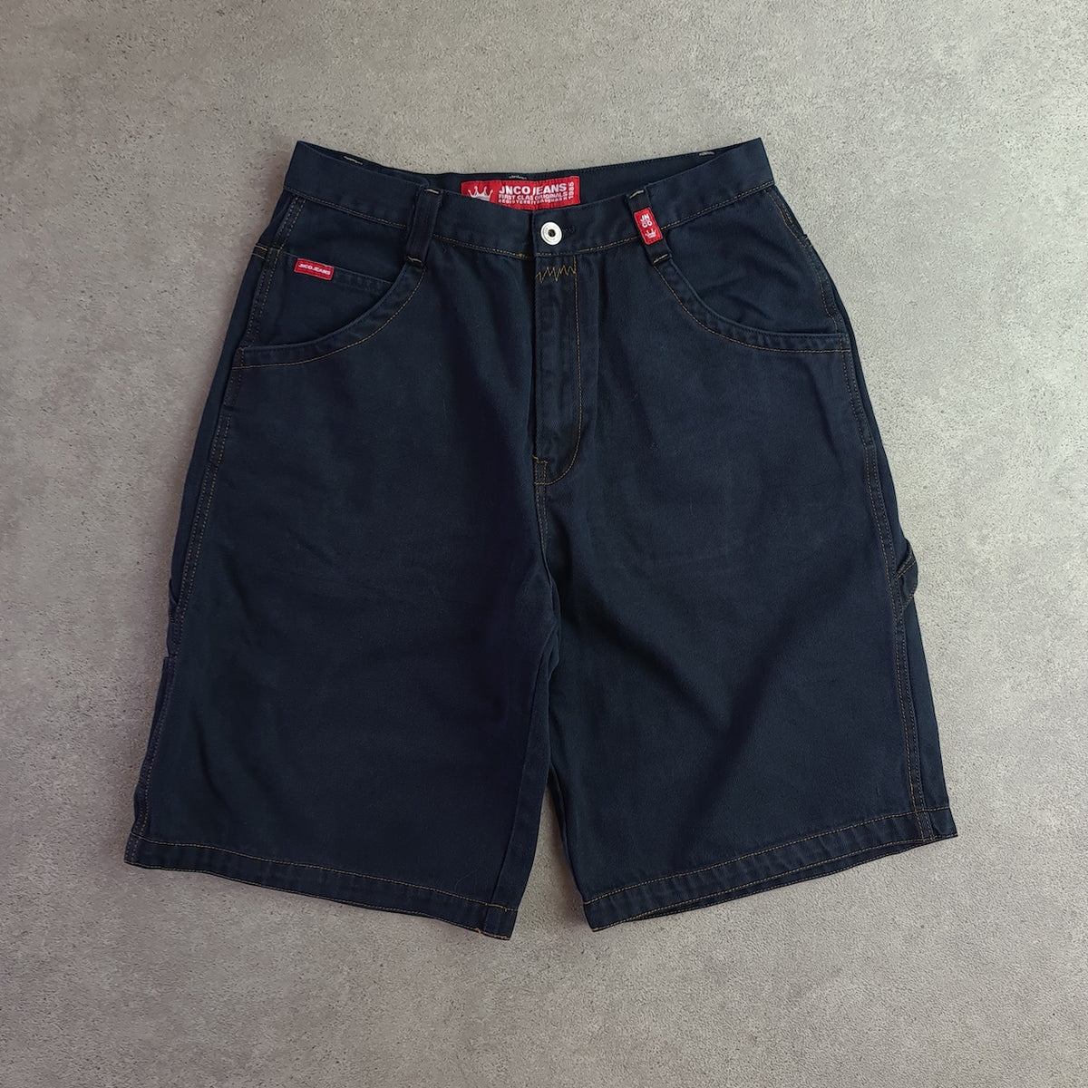 Vintage Y2K JNCO Red Label Embroidered Carpenter Denim Jorts