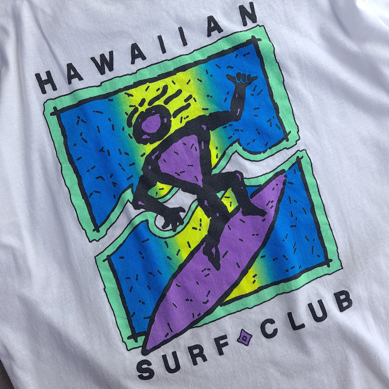 Vintage Hawaiian Surf Club Back Print T-Shirt