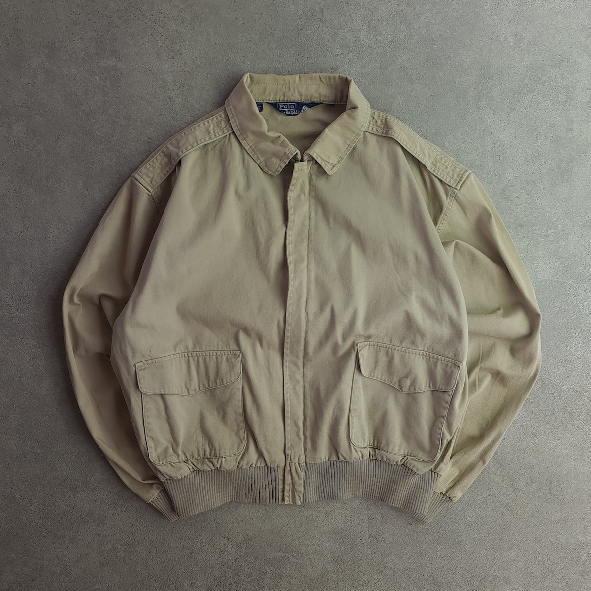 Vintage 90s Polo Ralph Lauren Cotton Twill Bomber Jacket
