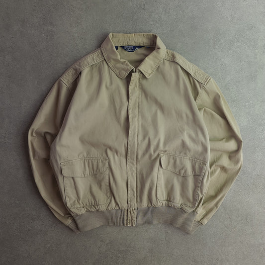 Vintage 90s Polo Ralph Lauren Cotton Twill Bomber Jacket