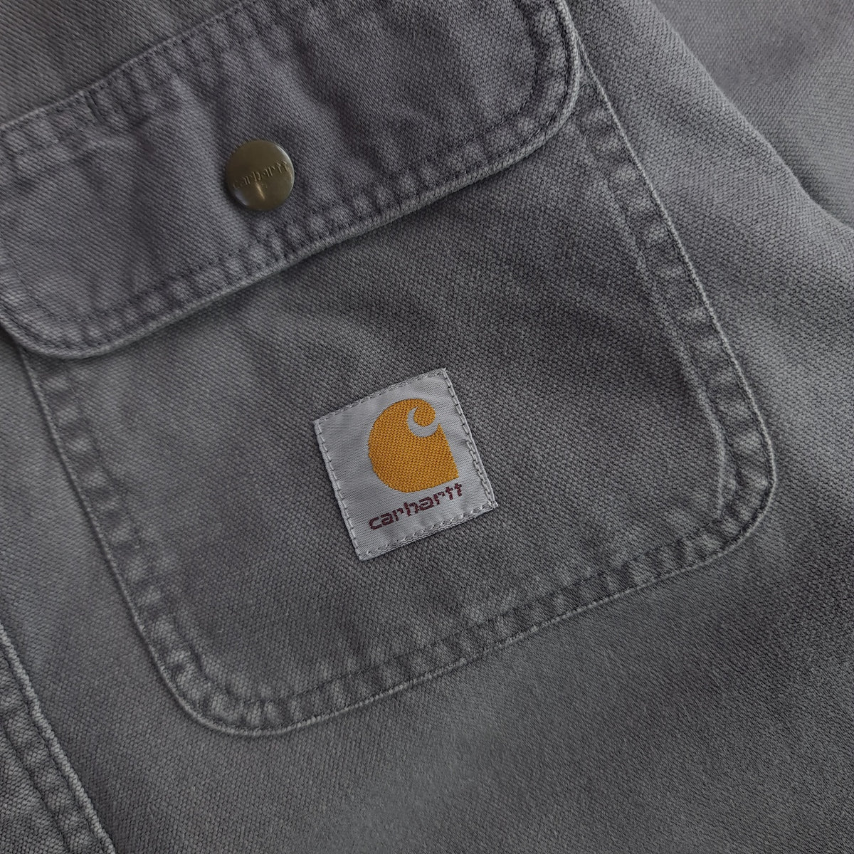 Carhartt Denim Snap Front Shirt Jacket