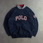 Y2K Ralph Lauren Polo Chest Spellout 1/4 Zip Fleece