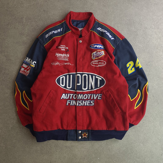 Vintage Chase Authentics Dupont Flames Racing Jacket