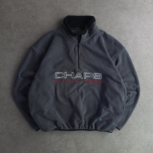 Vintage Ralph Lauren Chaps Spell Out Fleece Quarter Zip