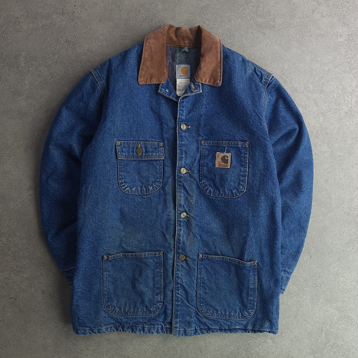 Vintage Carhartt C59DST Blanket Lined Denim Chore Jacket