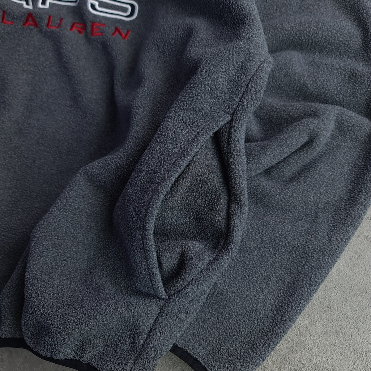 Vintage Ralph Lauren Chaps Spell Out Fleece Quarter Zip