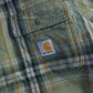 Carhartt Relaxed Fit Sherpa Lined Flannel Shirt Shacket