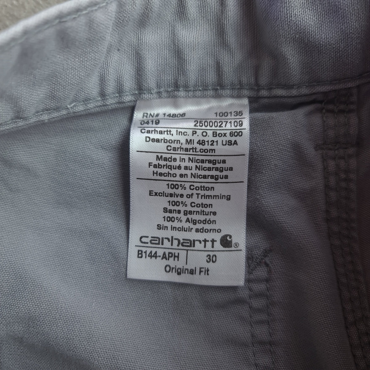Carhartt Original Fit B144 APH Carpenter Shorts
