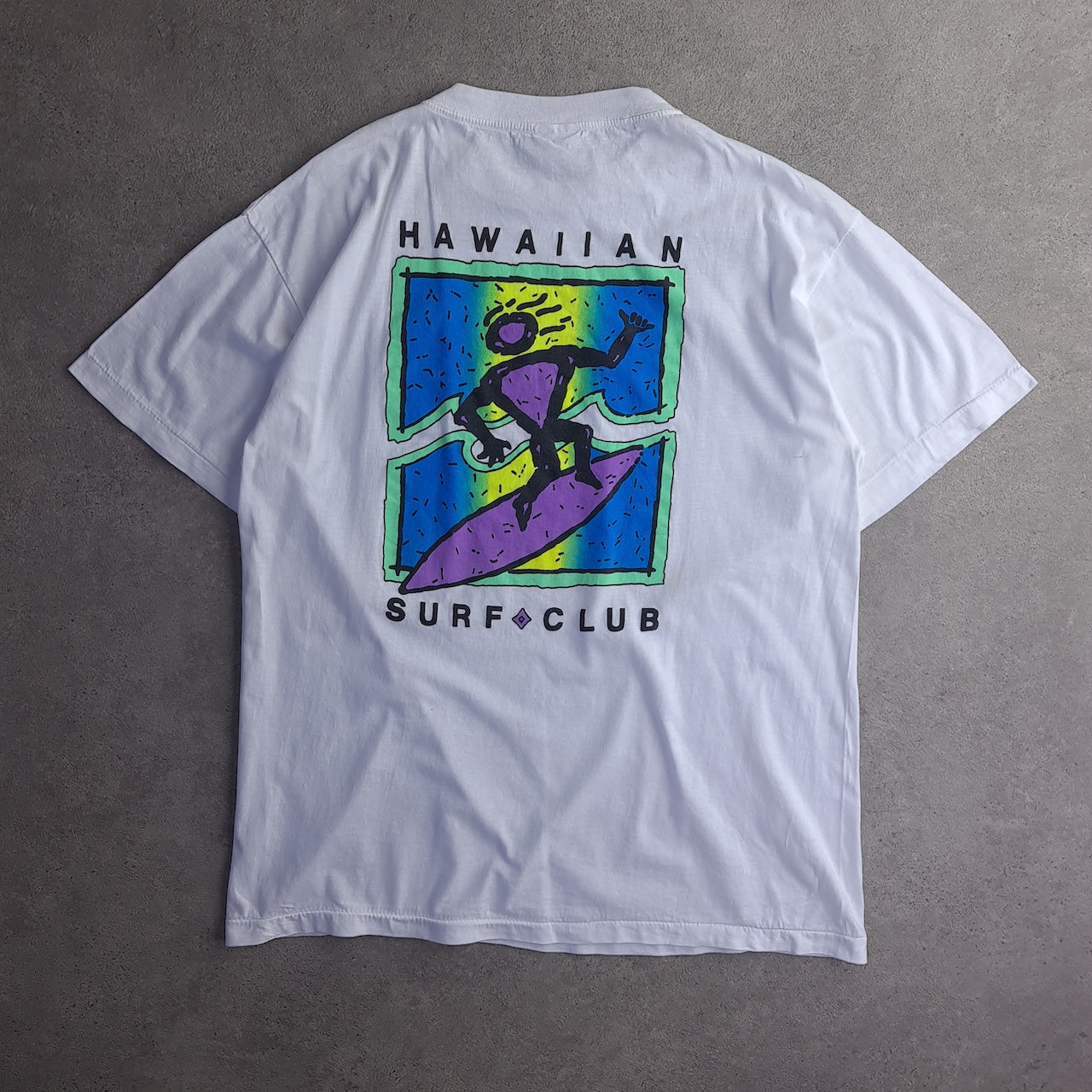 Vintage Hawaiian Surf Club Back Print T-Shirt