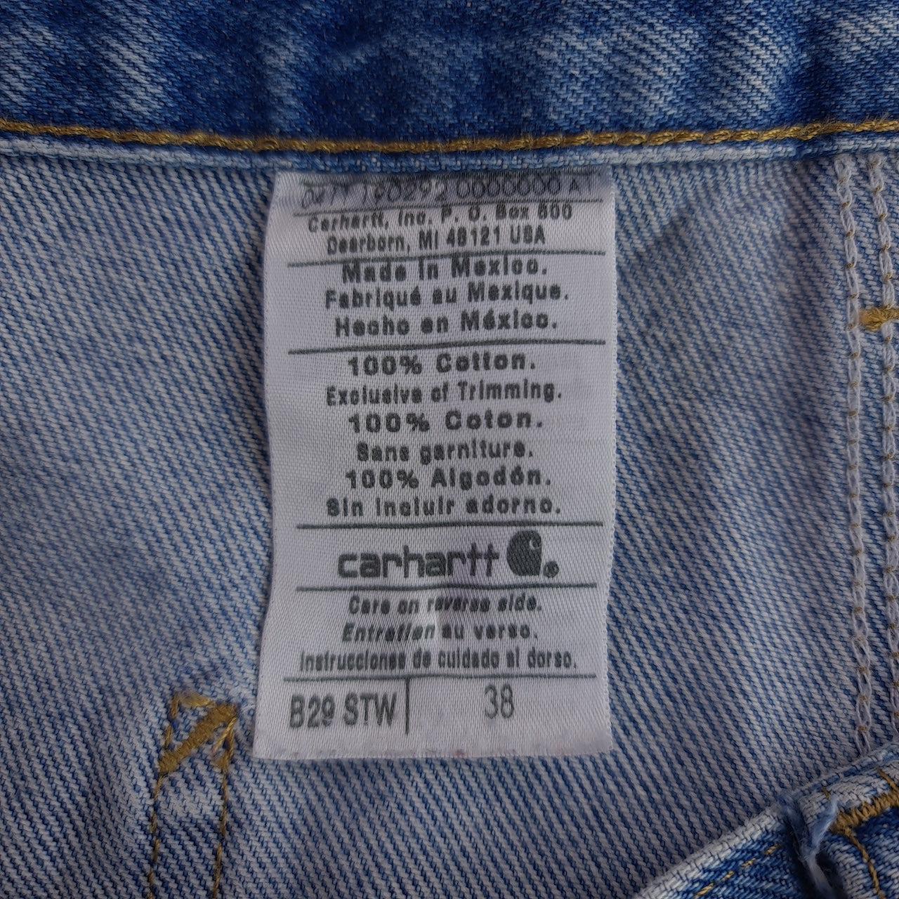 Carhartt B29 STW Denim Carpenter Shorts Jorts